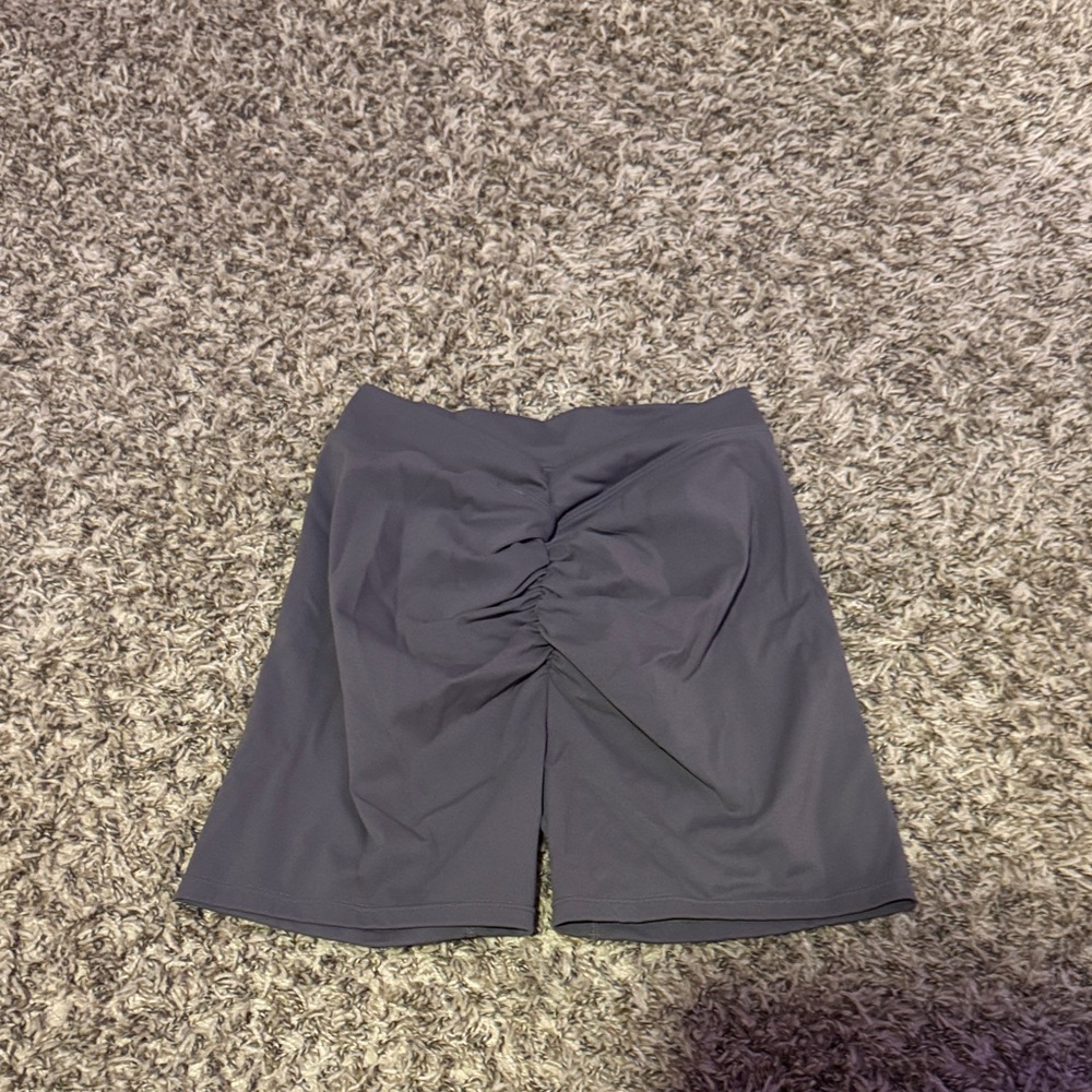 Gray Ruched Shorts
